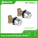 Llave De Empotrar Para Ducha Con Maneral Roscable De Latón Y Acabado Cromado.