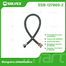 Tubo De Abasto Manguera Flexible 60Cm. Acero Inoxidable Trenzado Con Tuercas Metálicas H1/2'' x H7/8''.