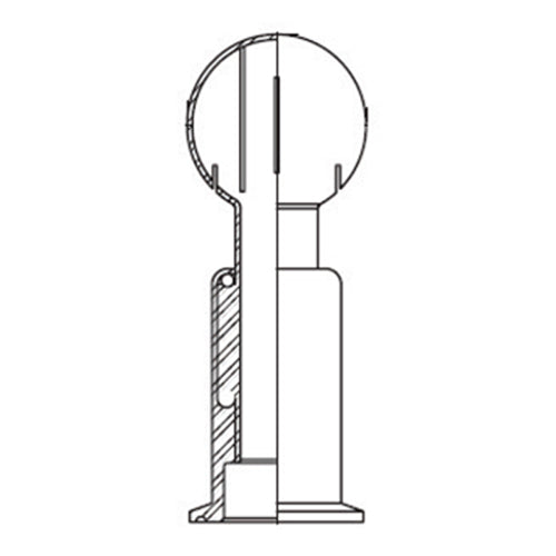 Bolas aspersoras rotatorias para limpieza. Tipo clamp 3A. T-304.