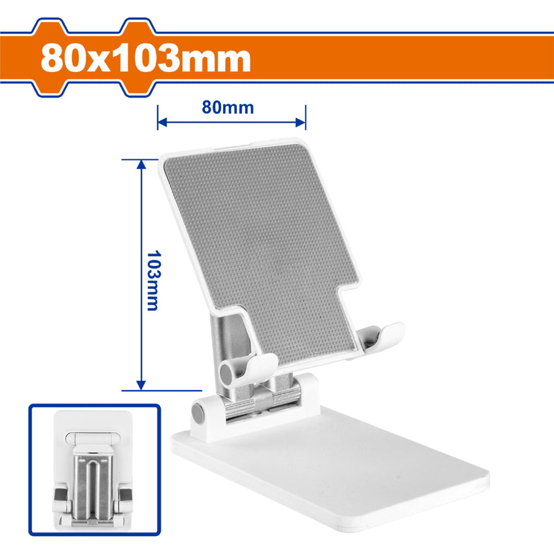 Soporte para teléfono móvil Tamaño del soporte: 80x103mm Altura ajustable. Antideslizante.