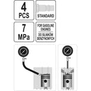 Probador Test De Fugas De Cilindro Prueba De Compresión De Motor Gasolina 0-100 PSI (Set 4Pzas)
