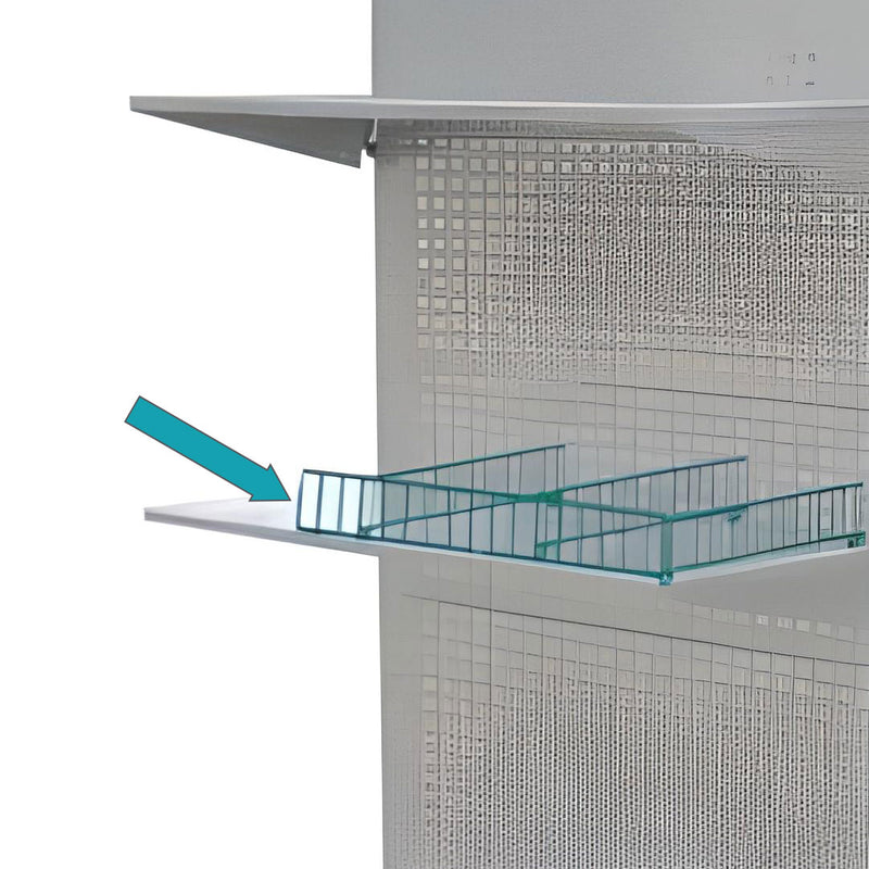 Divisor frontal de Repisa para Exhibidor ferretero Carbone 950*460*2200mm