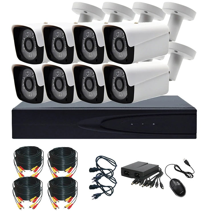 Kit de 8 cámaras de seguridad AHD 5MP.