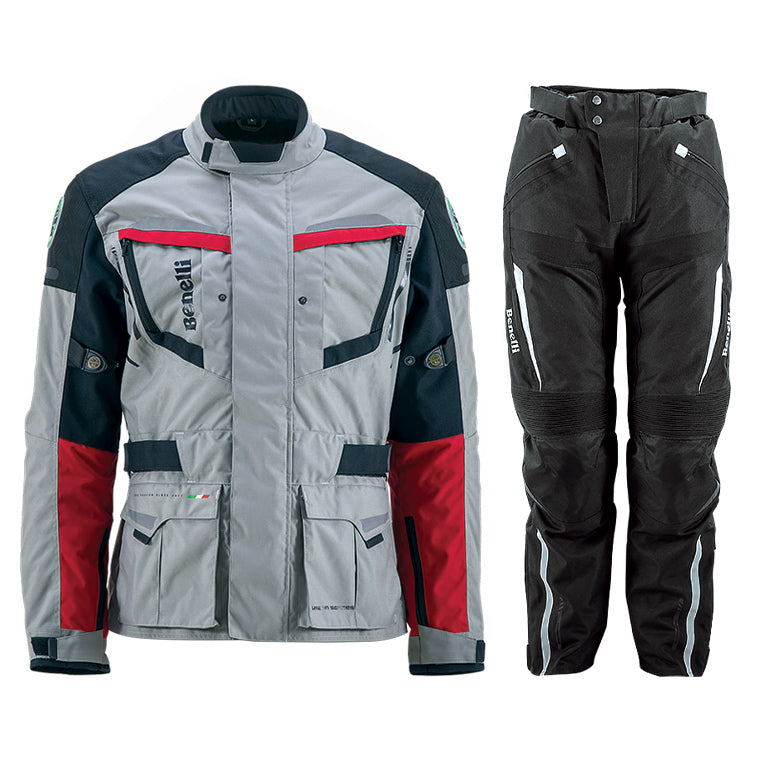 Kit de Chaqueta y Pantalon Essential Benelli Blanco/Gris/Rojo Talla M