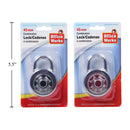 Candado de combinación de 45 mm, cromado  (1pza) (Viene en colores variados al azar)