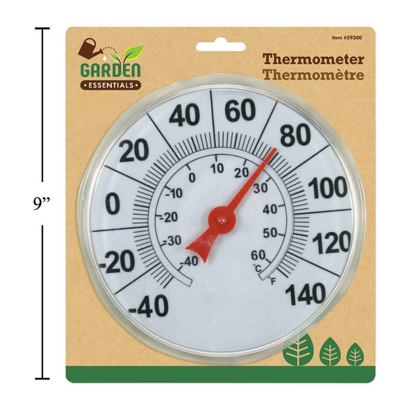Termómetro de 6.75 "de diámetro con dial numérico para jardines