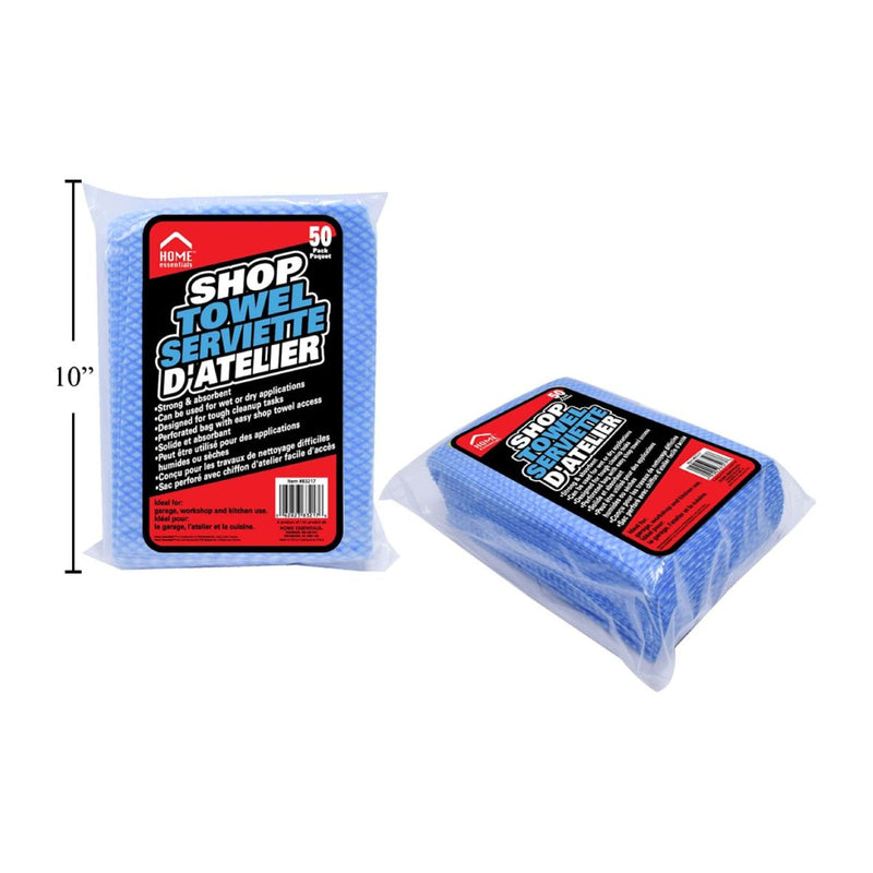 Toallines de taller de 50 piezas, bolsa impresa, 36 x 48 cm, 32GSM