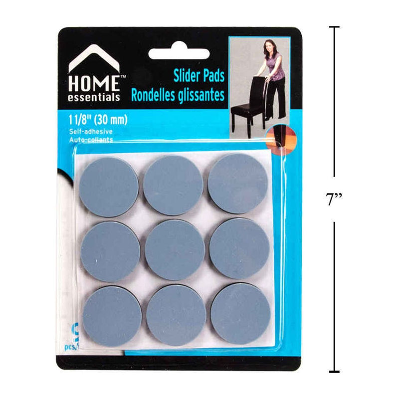 Almohadillas deslizantes para muebles de 9 piezas, 1-1 / 8 "de diámetro