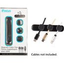 Ifocus, Clip Magnético Organizador Para Cable De 3 Piezas, Negro, Cbx