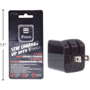 iFocus, cargador de pared USB de doble puerto, 5V / 2.4A, negro, b / c