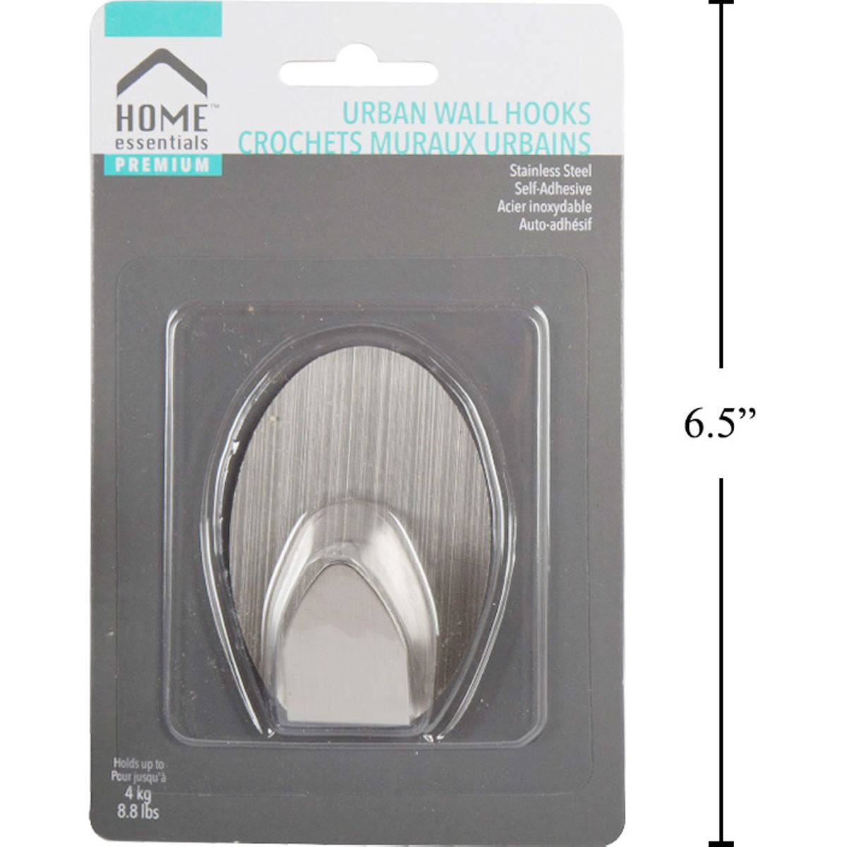 Gancho de pared aut adhesivo de acero inoxidable