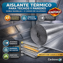 Aislante Térmico para Techos y Paredes – Doble Burbuja 2 Caras de Aluminio 97% Reflectividad – Rollo 4’x125’ (1.22x38.1m) 5-7mm – Ignífugo, Ahorra Energía y Reduce Calor