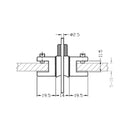 Soporte cable-repisas doble.
