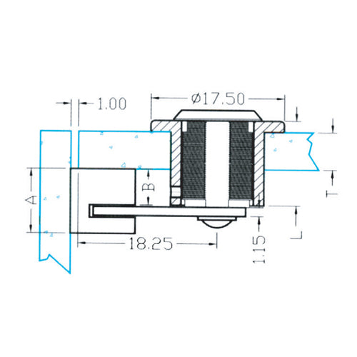 cerradura cilindrica para pegar con uv( vidrios de 6 mm) requiere perforacion en el vidrio.