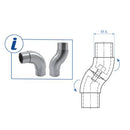 Codo Rotativo Para Usar En Escaleras En Forma De "L" Con Tubo De 2"Mm.