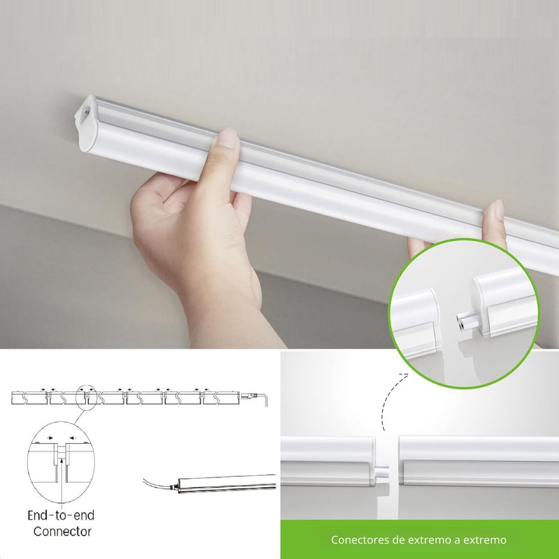 Lampara Lineal Luz LED cálida de 46 pulgadas 18 Watts compatible para unión en serie