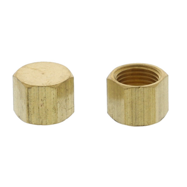 (1 pz) Tapa de compresión de latón 1/4" (