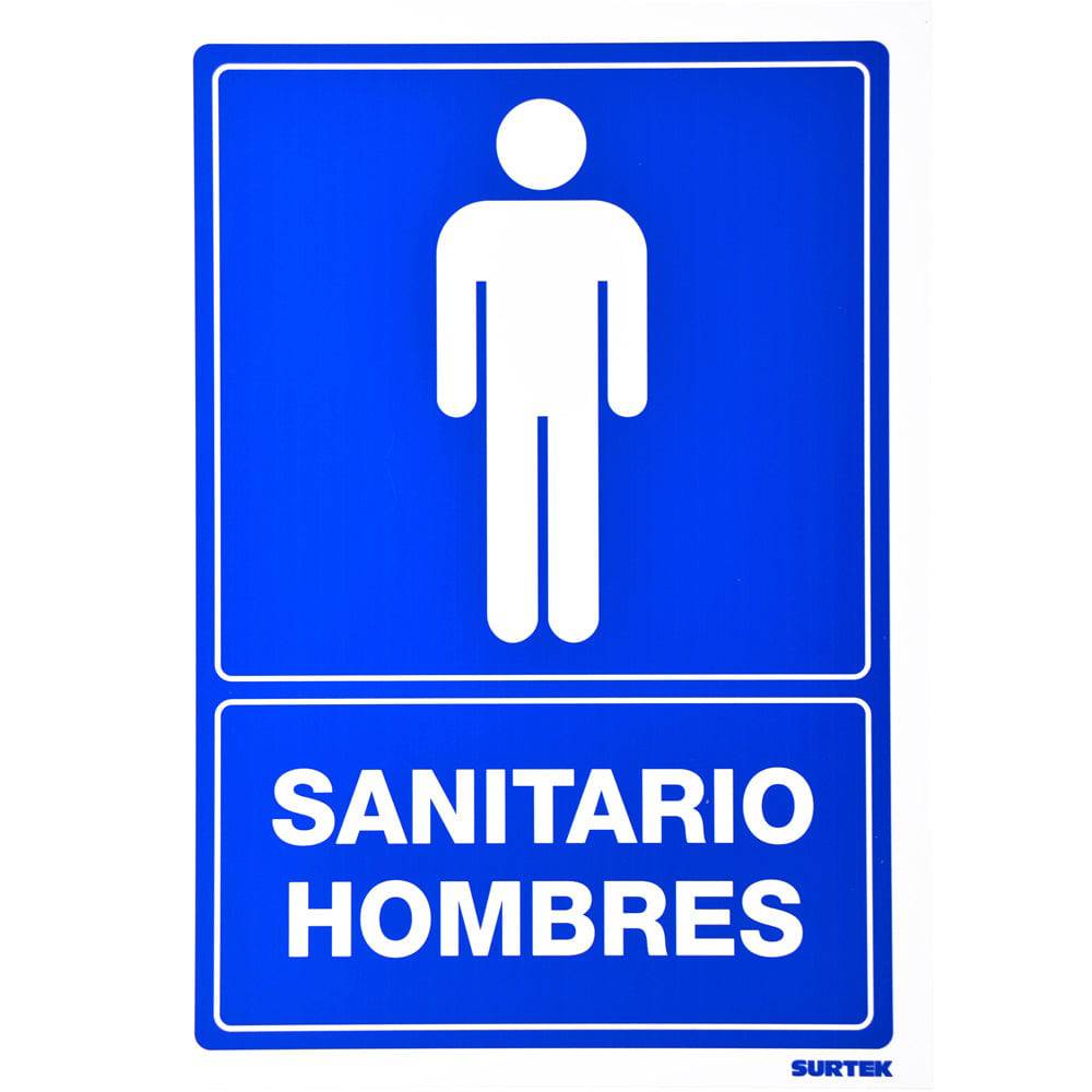 Letrero "Sanitario Hombres" Surtek