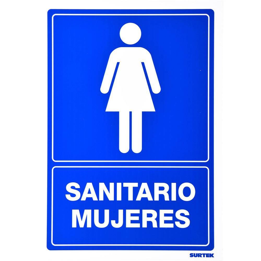 Letrero "Sanitario Mujeres" Surtek