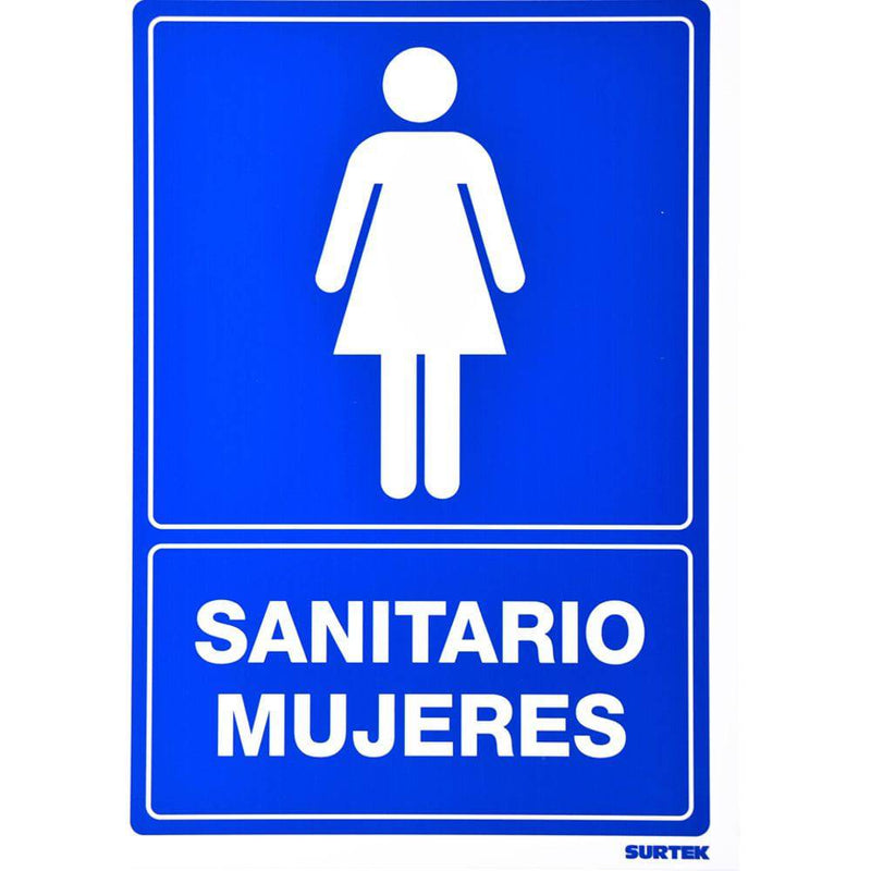 Letrero "Sanitario Mujeres" Surtek