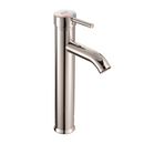 Grifo de Lavamanos satinado con Mezclador Monomando. Pluma Llave para Baño en Acero Inoxidable.