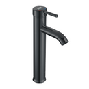 Grifo de Lavamanos negro con Mezclador Monomando. Pluma Llave para Baño en Acero Inoxidable.