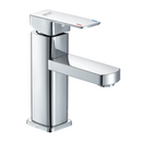 Grifo de Lavamanos Cromado Brillante con Mezclador Monomando. Pluma Llave de Baño en Acero Inoxidable.