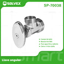 Llave De Ángulo 1/2" con cierre de 1/4 de vuelta. Para agua fría y caliente.