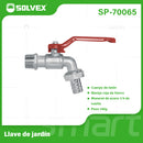Llave De Jardín 1/2" Para Manguera Con Coupling Estriado Y Palanca De 1/4 De Vuelta. Uso En Tomas De Agua Y Riego.