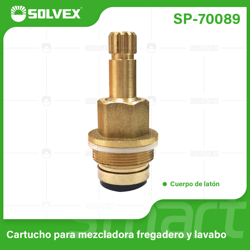 Cartucho De Latón Para Mezcladora 1/2" Vuelta Completa. Repuesto Universal Para Lavamanos Y fregadores.