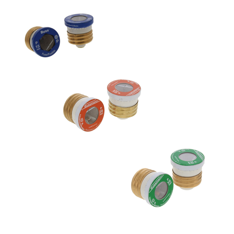 (Par) Fusibles de enchufe Base Edison, Tipo P.