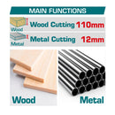 Sierra Caladora Inalámbrica 20V 3000rpm. No Incluye Cargador Ni Baterías.