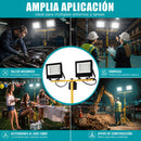 Reflector De Trabajo LED 10000 Lúmenes Con Trípode Ajustable. Torre De Iluminación Doble 50W. Luz de trabajo IP65.