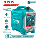 Generador 3.2kW Inverter de Gasolina. 110-120V. Uso 6.5 Horas. 25Kg. Combustible 6.3L planta