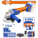 Esmeril Flexible 20V Inalámbrica Brushless 4-1/2". Incluye Baterías Y Cargador. Esmeriladora Angular