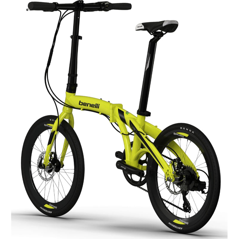 Bicicleta Urbana Plegable De Aluminio, Rin 20 Benelli. Color Amarillo / Negro