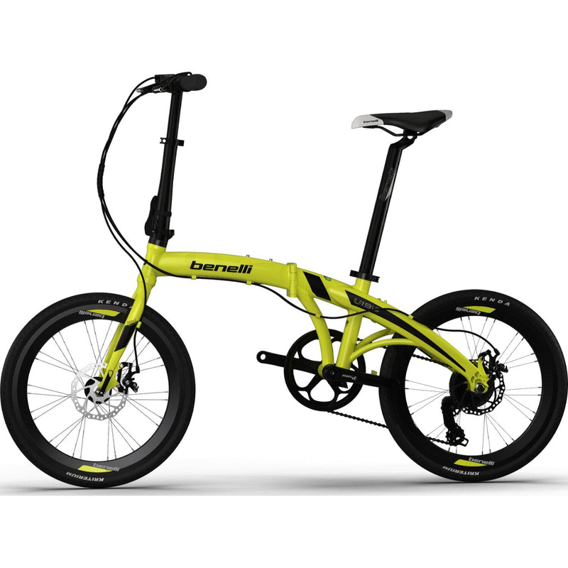 Bicicleta Urbana Plegable De Aluminio, Rin 20 Benelli. Color Amarillo / Negro
