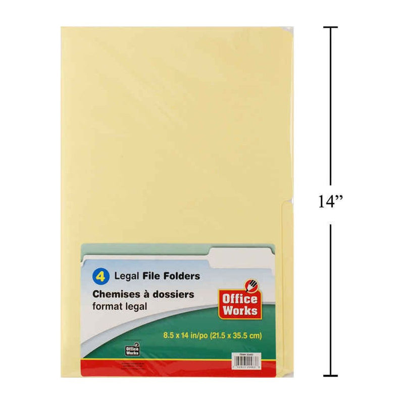 Carpetas para archivos legales de 4 piezas