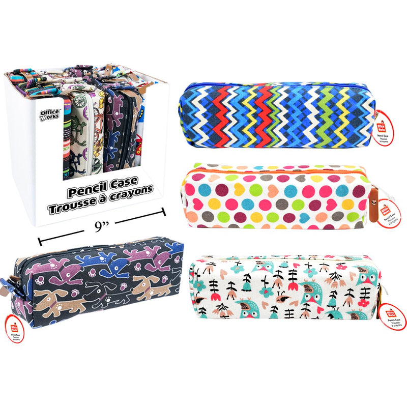 Estuche para lápices con estampado retro (1pza) (Viene en colores variados al azar)