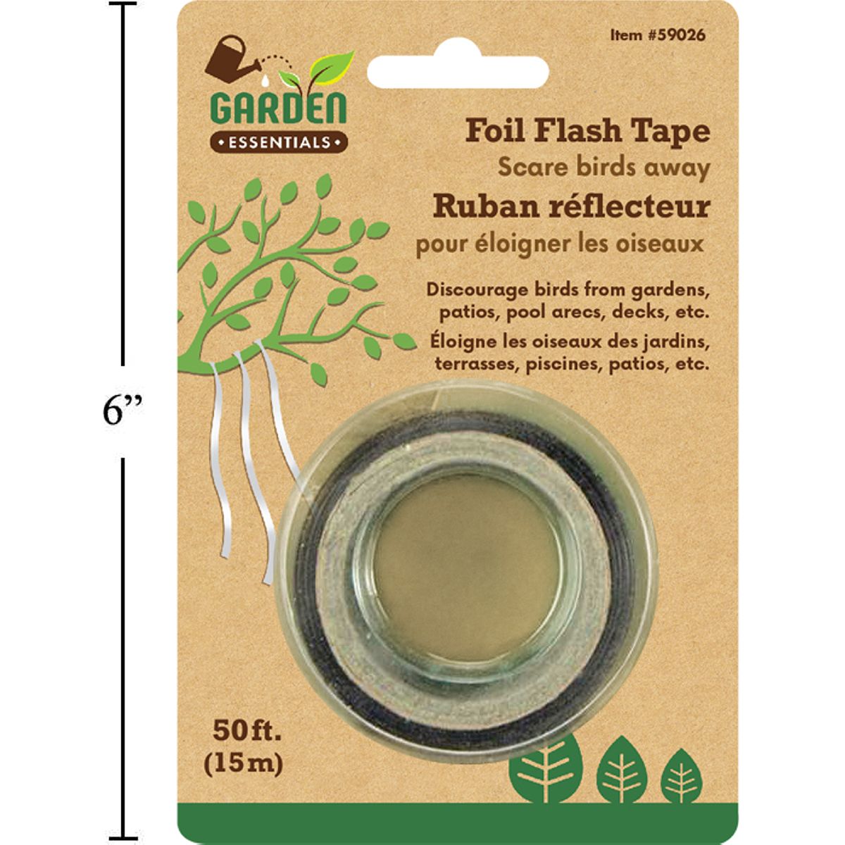 Cinta reflectiva para espantar pajaros de los arboles frutales 2.5cm x15m