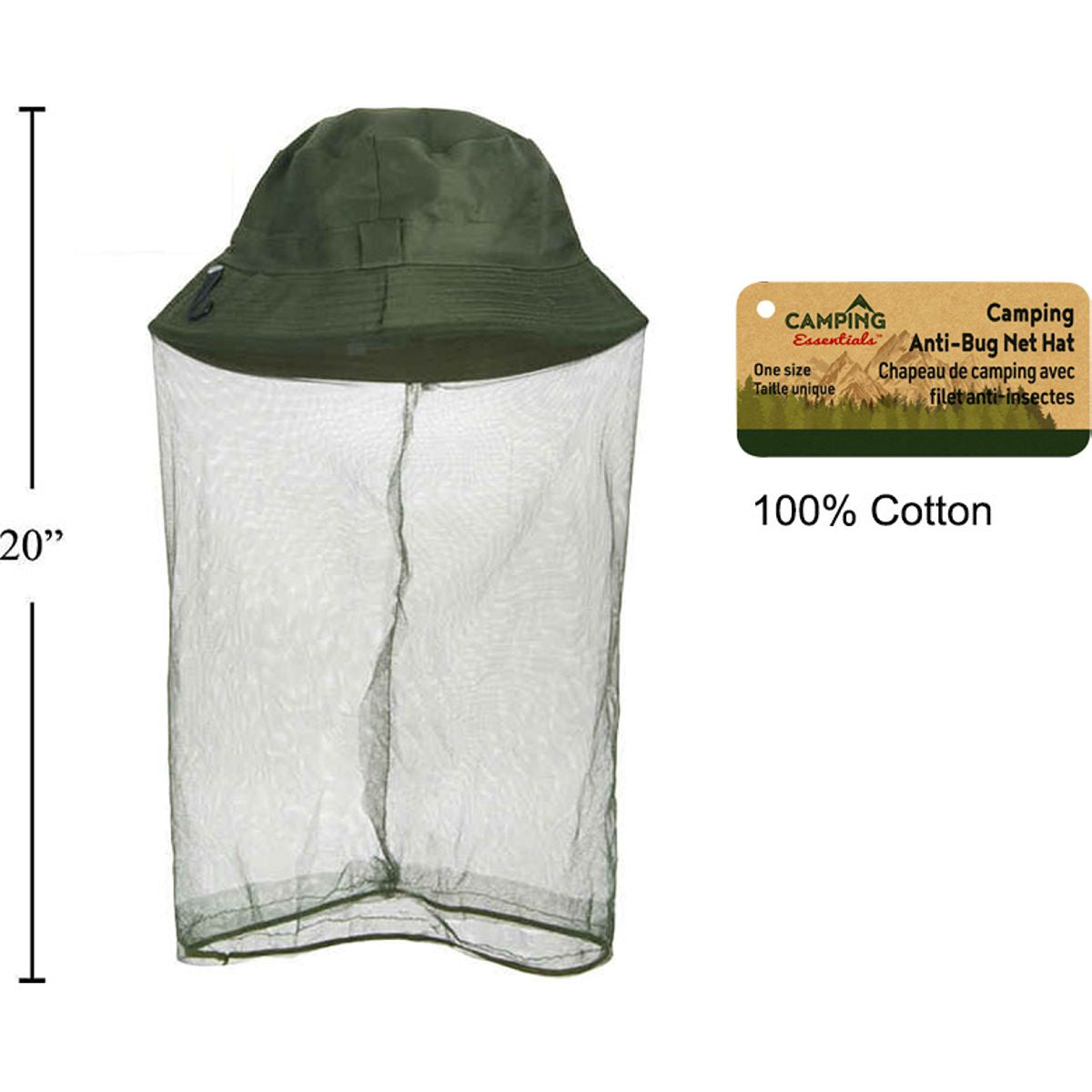 Sombrero de red anti-insectos para acampar, cht, 100% poliéster