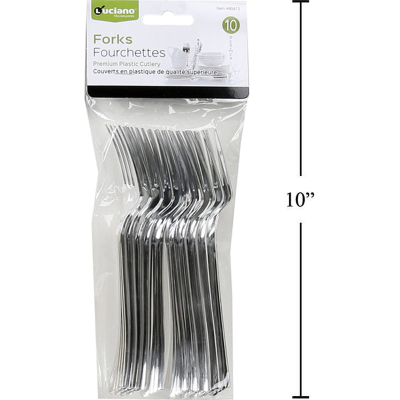 Tenedor desechable con revestimiento de plástico Luciano, 10 pieza