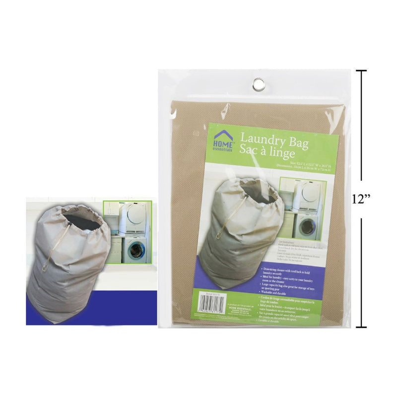 Bolsa de lavandería de 12.5x12.5x28.5 ", marrón