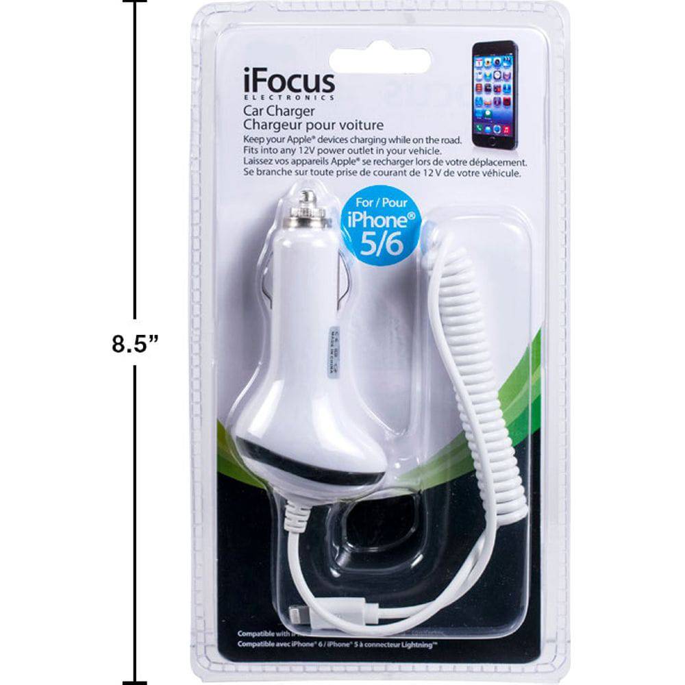 Ifocus, Cargador De Coche Para Iphone, Cable De 2,6 Pies De Longitud