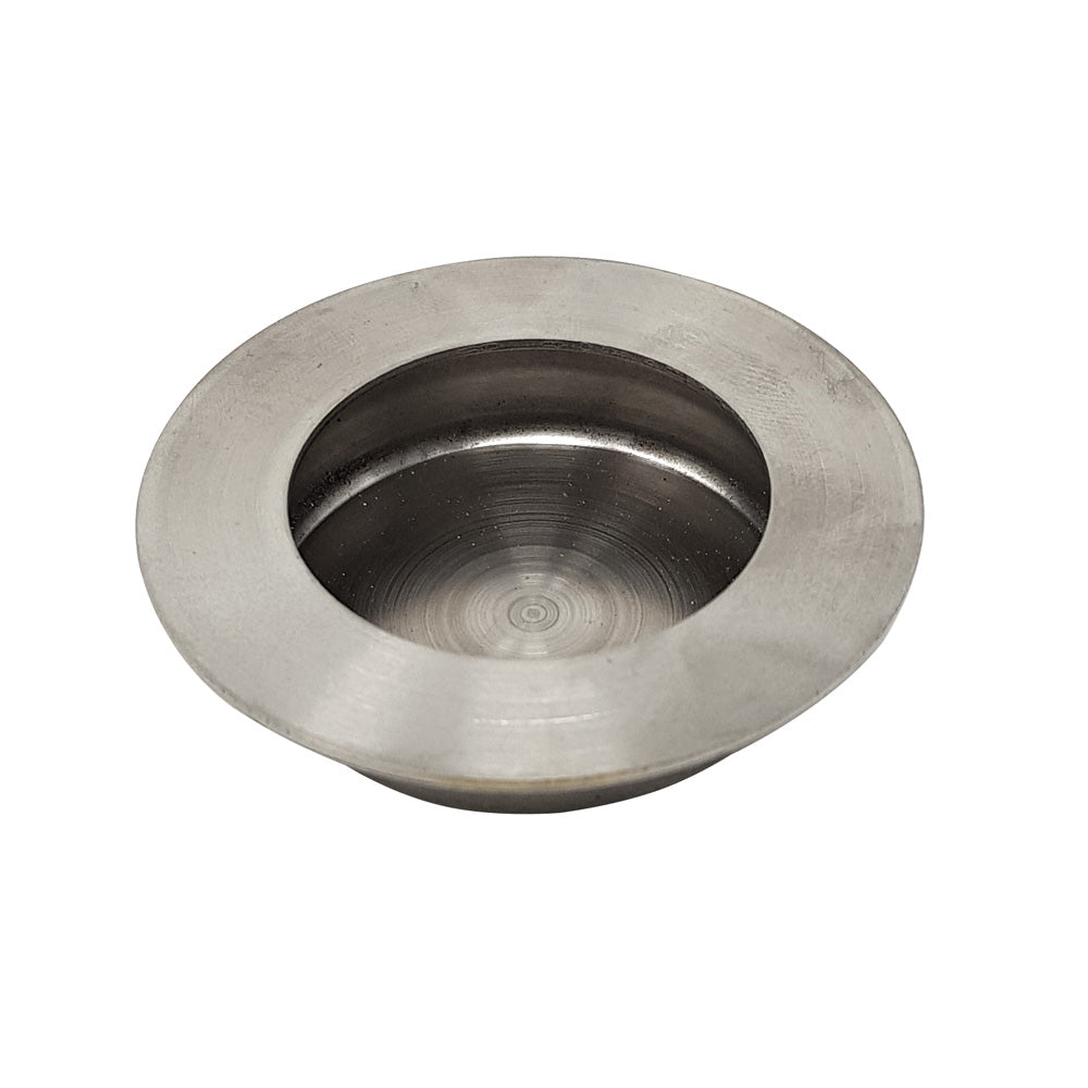 Tirador empotrable redondo de cajon.