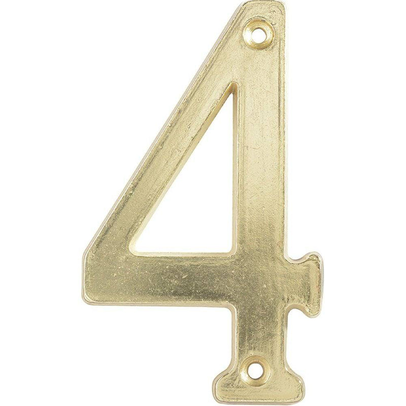 Numero 4 Slim 4" Latón Brillante Lock