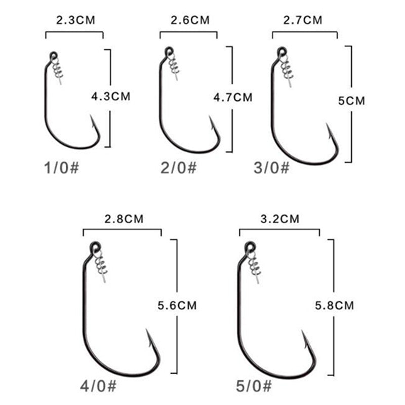 Anzuelos Kit 50 Uds. para señuelos de goma