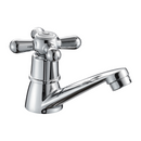 Grifo de Lavamanos Cromado Brillante. Pluma Llave Individual de Baño.