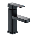 Grifo de Lavamanos negro con Mezclador Monomando. Pluma Llave de Baño en Acero Inoxidable.