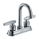 Llave Mezcladora 4" para Lavamanos con Manerales Tipo Palanca. Pluma Grifo Cromado Brillante.